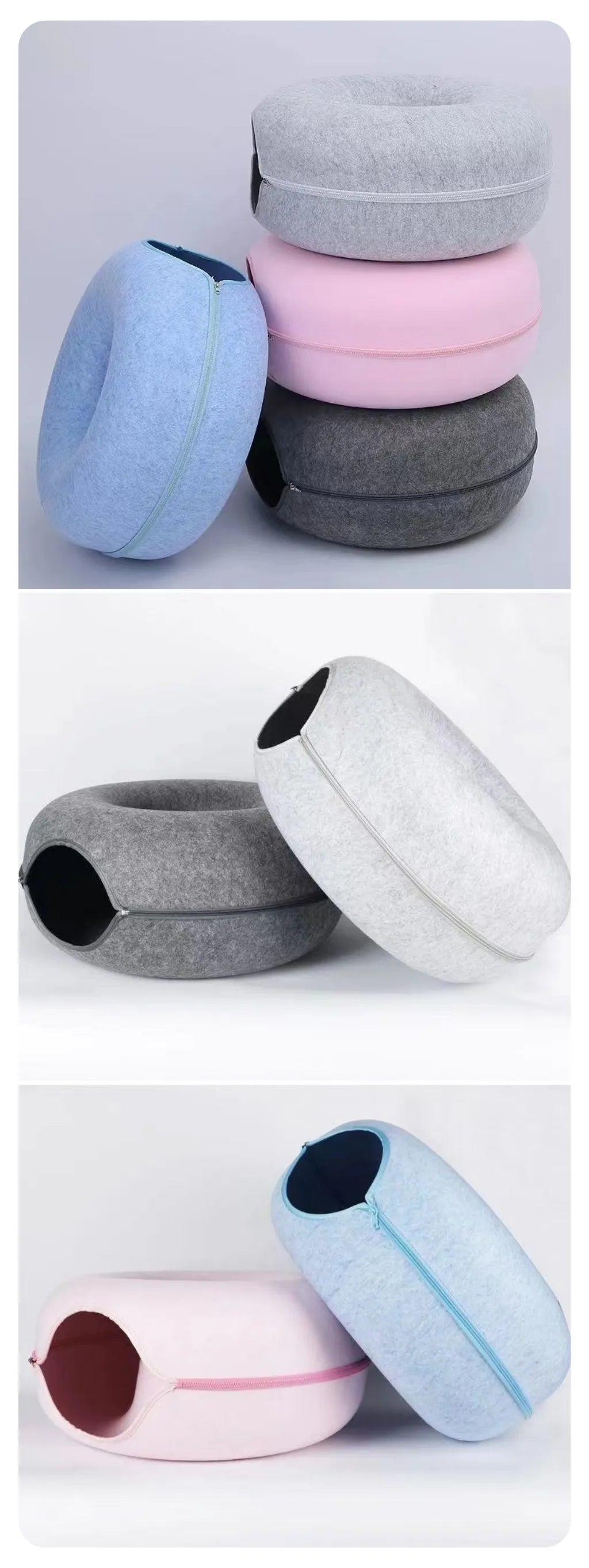 Purrfect Cat Doughnut Toy/Bed